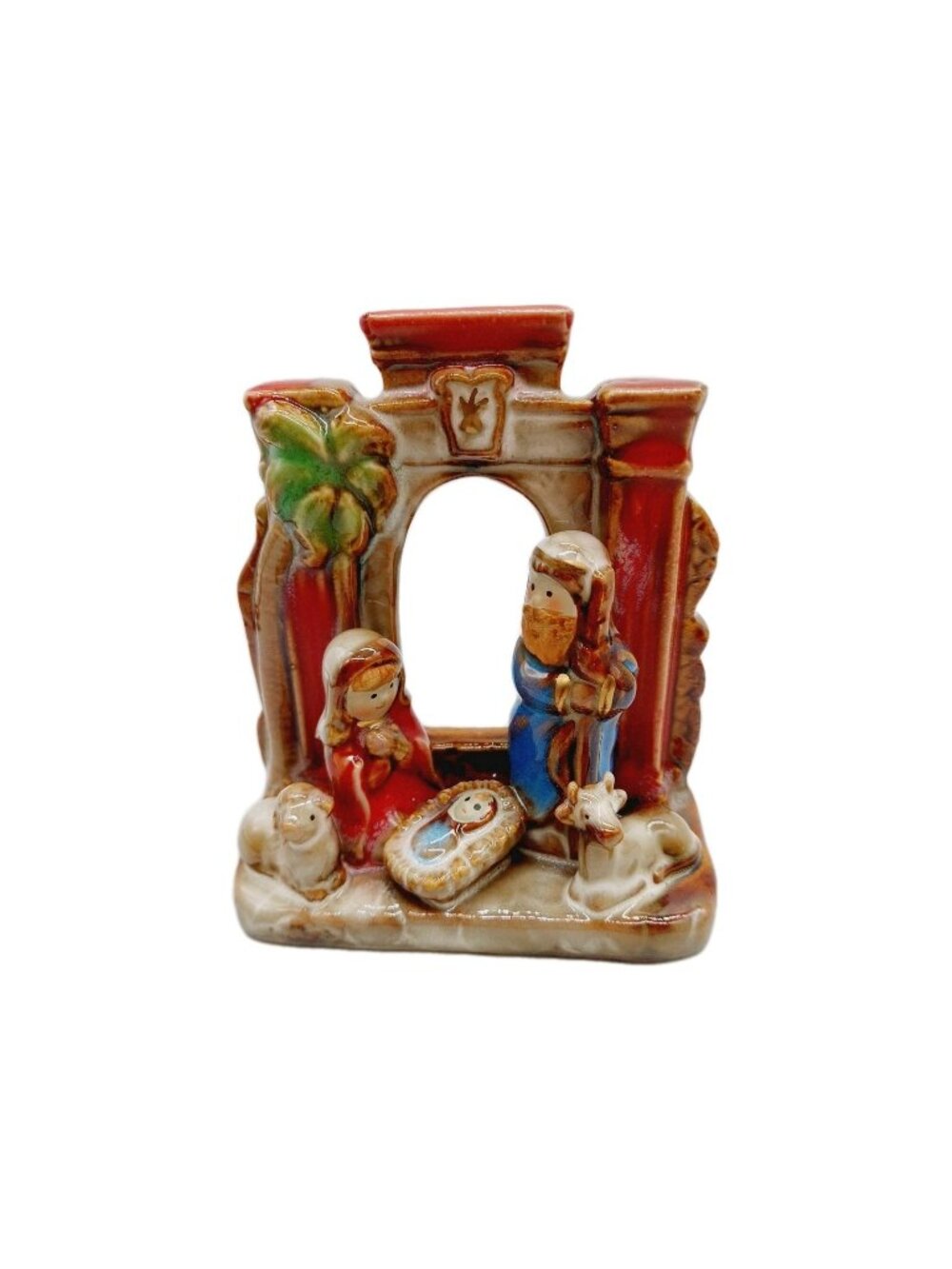 Vintage Porcelain and Bisque Nativity Scene Jesus Mary Joseph